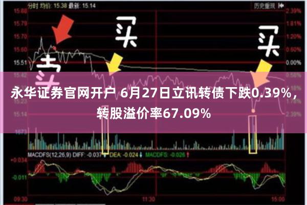 永华证券官网开户 6月27日立讯转债下跌0.39%，转股溢价率67.09%