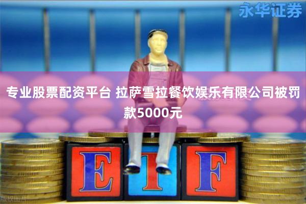 专业股票配资平台 拉萨雪拉餐饮娱乐有限公司被罚款5000元