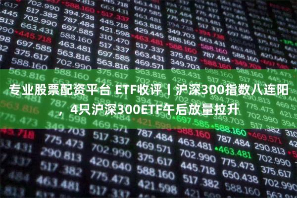 专业股票配资平台 ETF收评丨沪深300指数八连阳，4只沪深300ETF午后放量拉升