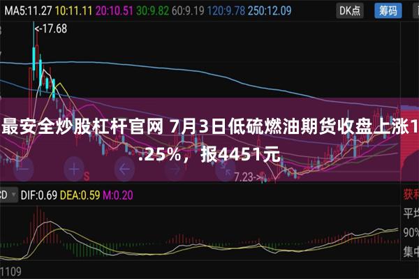 最安全炒股杠杆官网 7月3日低硫燃油期货收盘上涨1.25%，报4451元